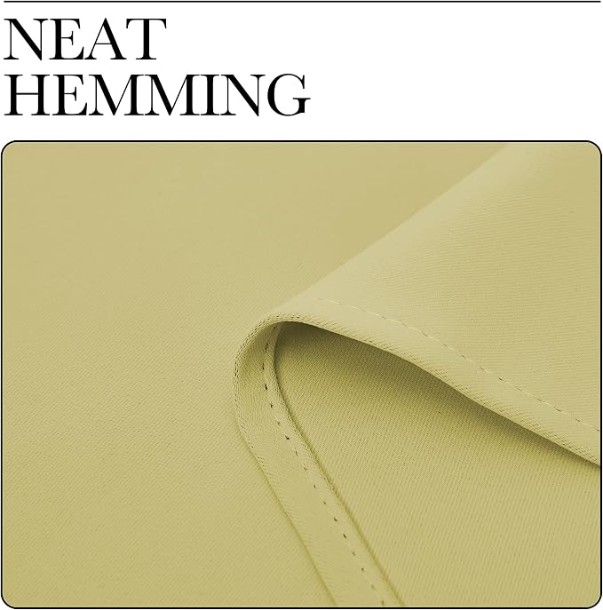 NICETOWN Blackout Curtains for Living Curtains, Paler Yellow, 2 Panels, 29 by 30, Room Darkening Window Curtain Panels, Easy-Care Solid Thermal Insulated Draperies/Drapes for Daughter Room