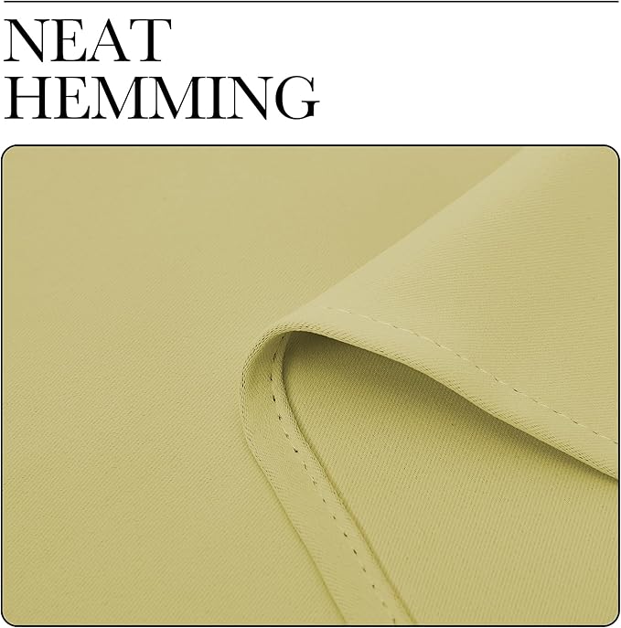 NICETOWN Blackout Curtains for Living Curtains, Paler Yellow, 2 Panels, 42 by 72, Room Darkening Window Curtain Panels, Easy-Care Solid Thermal Insulated Draperies/Drapes for Daughter Room