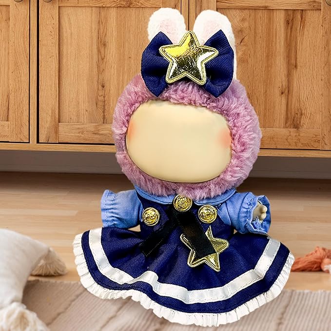 Clothes Fit for 17CM Doll, Fashion Doll Clothes Outfit Set Cute Theme Designer Toys Dress Accessories for Collector Fans Display (Bunny Police)