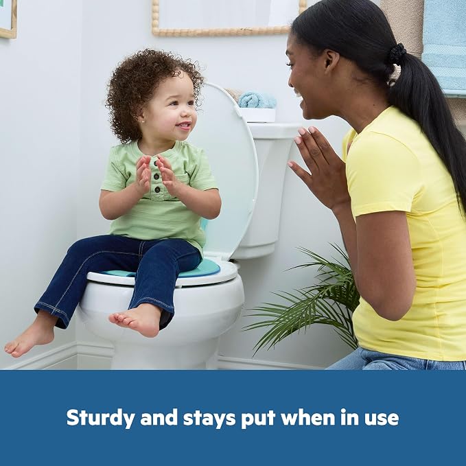 Bright Starts Disney Baby Stitch Flip & Sit Potty Training Seat, Attaches to Toilet Securely, Space Saving Design Fits Most Toilets, Easy to Clean