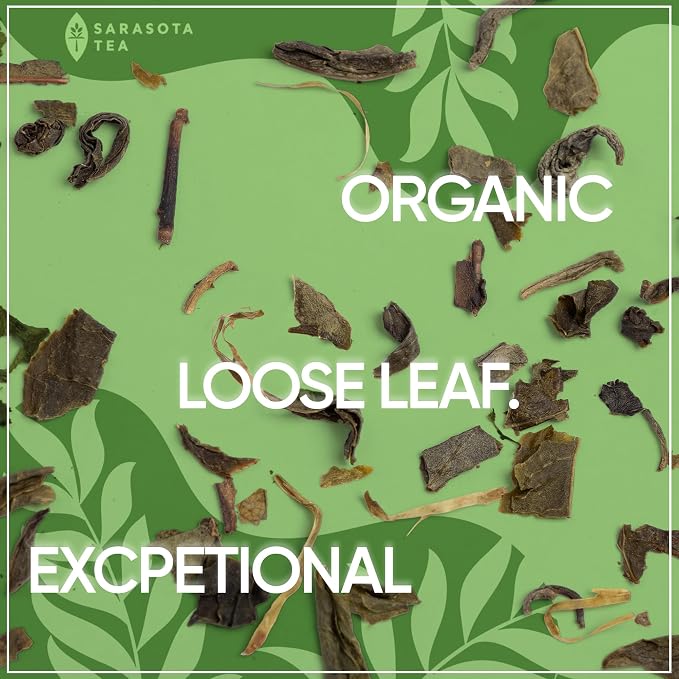 Organic Jasmine Green Loose Leaf Tea | Fragrant Chinese Green Tea Scented with Jasmine Blossoms | USDA Organic | 8oz Bulk Bag | Floral & Smooth | Hot or Iced | Non-GMO