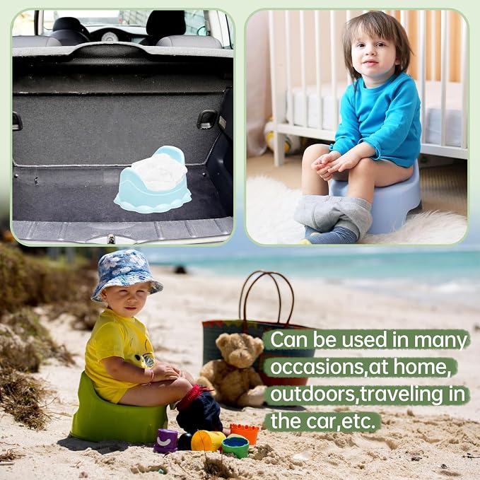 100 Pack Potty Chair Liners with Drawstring,Training Toilet Seat Potty Bags,Disposable Cleaning Bag for Kids Toddler Adults Pet Outdoors(44 x 24 cm)