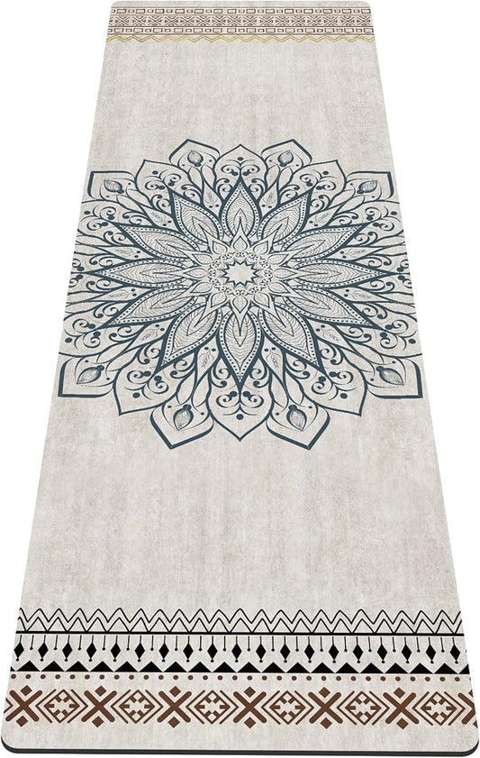 nuveti Yoga Mat Print Extra Thick TPE Non Slip Fitness Exercise Mat with Carrying Bag,72"x24" Extra Thick 6MM Exercise & Workout Mat for Yoga, Pilates Fitness and Floor Exercises