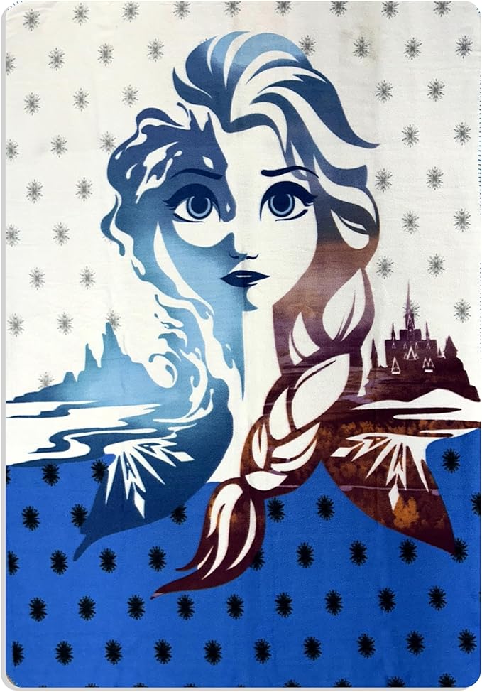 Official License Character Girls Pink Fleece Soft and Cozy Throw Blanket (40" x 60) (Frozen12)