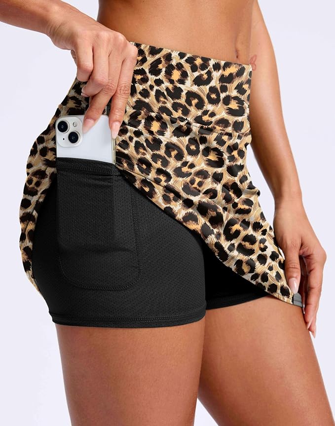 Skorts for Women with Pockets High Waisted Golf Skirts | Built-in Shorts, A Line, Athletic, Casual, Pickleball, Tennis Skirt