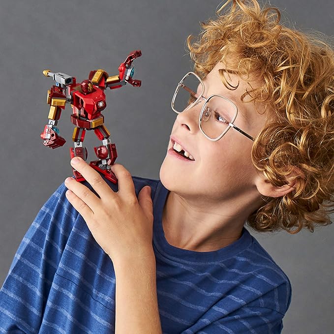 Lego Marvel Avengers Iron Man Mech 76140 Kids’ Superhero Mech Figure, Building Toy with Iron Man Mech and Minifigure (148 Pieces)
