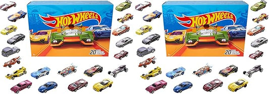 Hot Wheels Toy Cars & Trucks 40-Pack, Set of 20 1:64 Scale Vehicles for Play or Display, Instant Collection (Styles May Vary) (Amazon Exclusive)