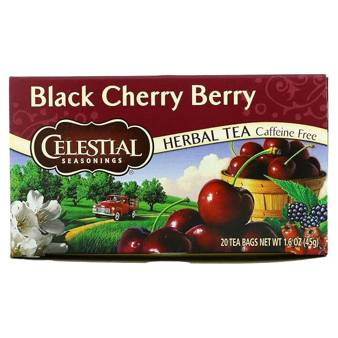 Celestial Seasonings Black Cherry Berry Tea Bags, 20 Count (Pack of 2)