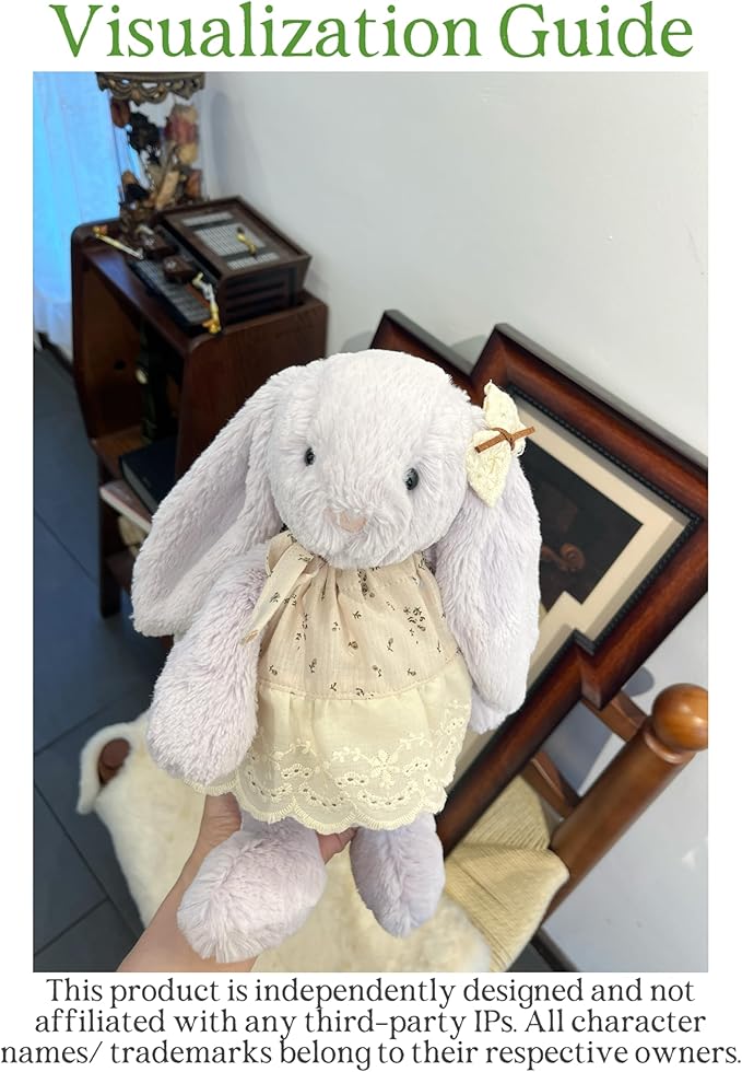 9-12"/31cm Plush Outfit 3-Piece Set for Bashful Series Teddy Bears Under 31cm Stuffed Animal Clothes（NO Doll）