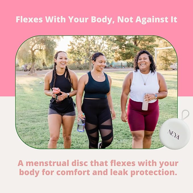 NEYA Reusable Menstrual Disc with Easy-Removal String – Comfortable Period Disc Alternative to Tampons & Cups, Leak-Resistant, Long-Lasting Protection (Large)