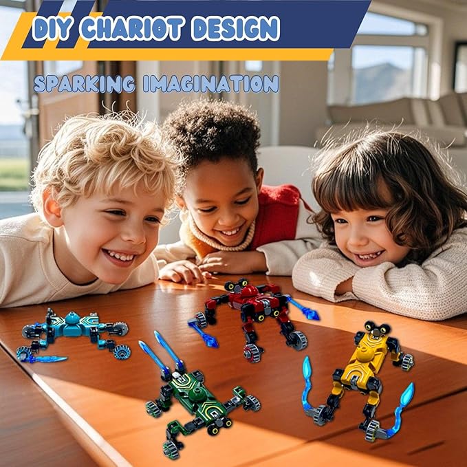 Transformable Fidget Spinners for Kids,4 Pcs DIY & Stackable & Connectable, Stress Relief Sensory Fidget Toys,Christmas Stocking Stuffer Gift for Boys and Girls