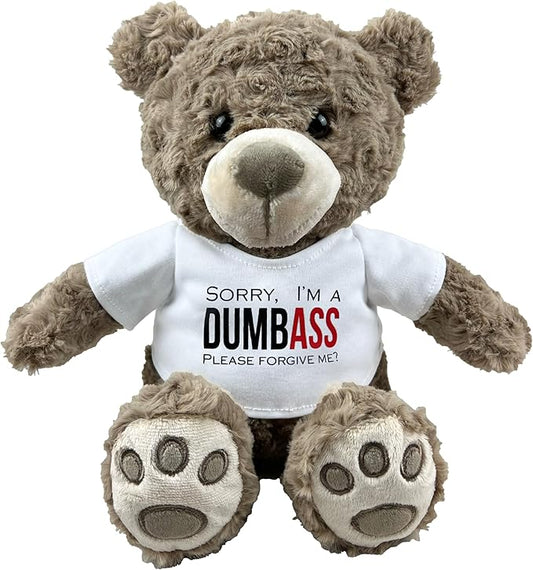 I’m Sorry Teddy Bear 10” Sitting | I Love You Im Sorry Plushie | Im Sorry Gifts for Her Stuffed Animal