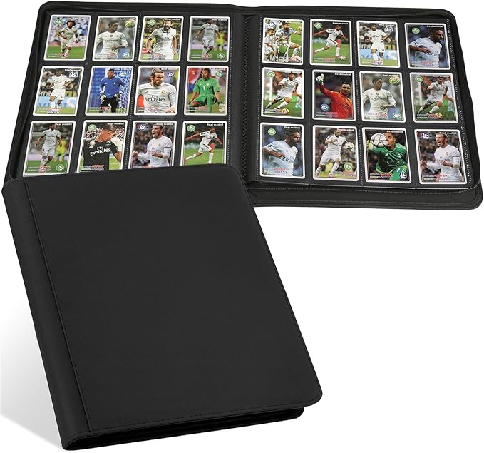 GERMUN Trading Card Binder 12 Pocket, 720 Pockets Card Binders, Card Collection Binder, Card Album Folder for MTG, TCG, Sports Cards, Game Cards (Black)