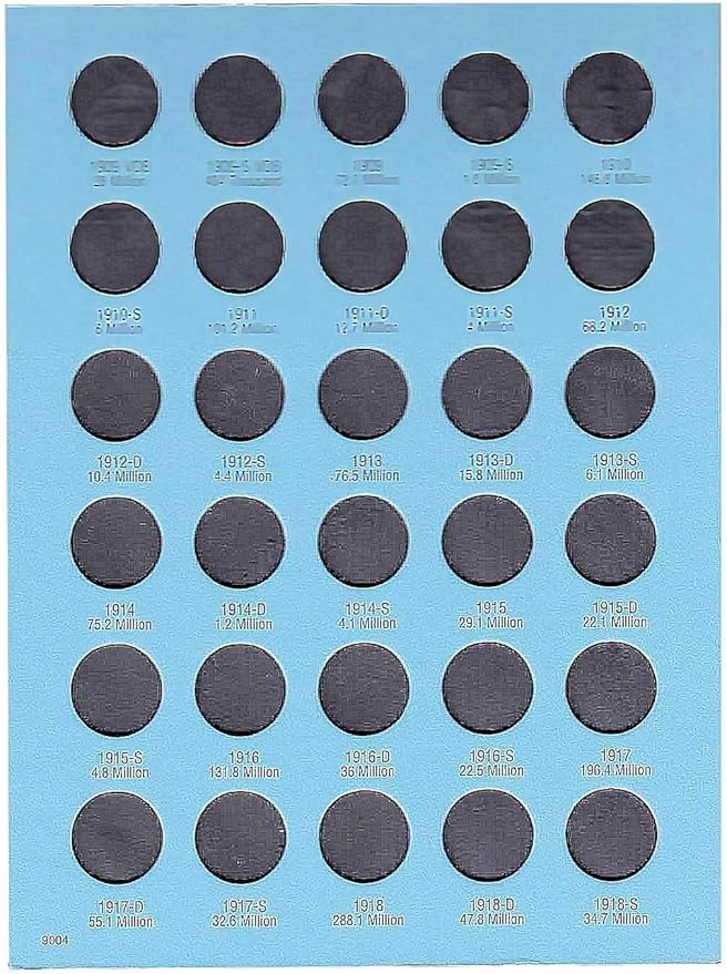 Whitman US Lincoln Cent Coin Folder Four Volume Set 1909 - Date #’s 9004, 9030, 9033, 4004