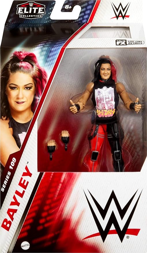 Mattel WWE Elite Collection Action Figure & Accessories, Series #109 Bayley 6-inch Collectible with 25 Articulation Points & Swappable Hands