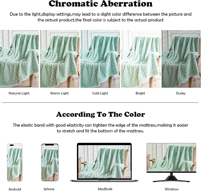NEWCOSPLAY 3D Waffle Checkered Flannel King Blanket, New Sage, 90"x110" | Super Soft Cute Lightweight Decorative Premium Silky Fleece Blanket for Couch Sofa Bed, Gift for Women Men, All Season Use