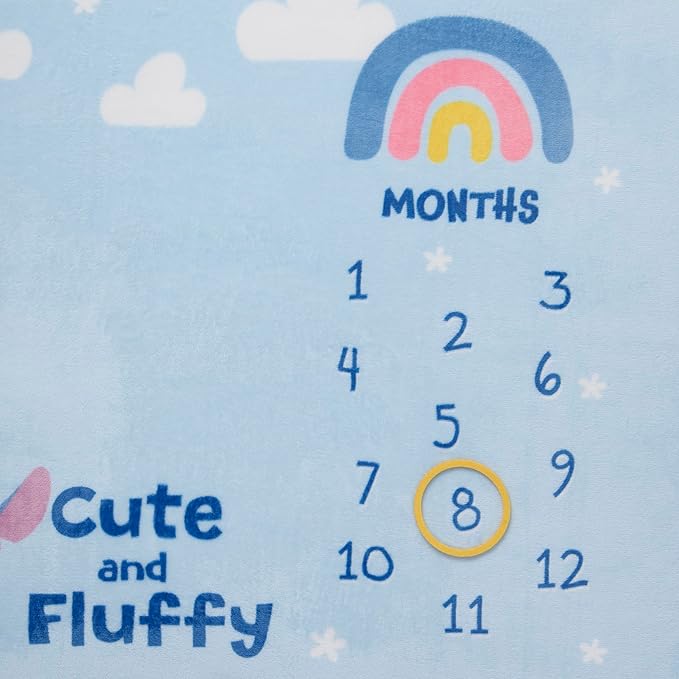 Disney NoJo Stitch Milestone Baby Blanket Monthly Photo Prop with Felt Markers