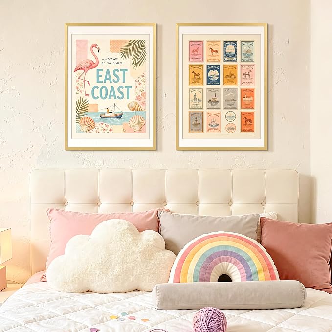 upsimples 19.7x27.6 Puzzle Frame, Display 18x24in with Mat or 50x70cm Without, Wall Hanging 1000 Pieces Puzzles Frames, Gold, 1 Pack