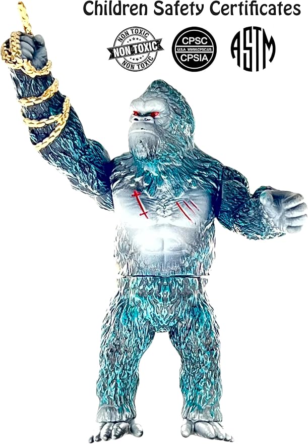 TwCare King Kong vs Godzilla Action Figure Fight Mode Gorilla Ape Solid Wild Movie Series, Travel Bag