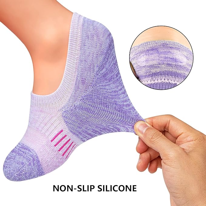 Gonii Womens No Show Socks Athletic Ankle Socks Cushioned Running Low Cut 5-8 Pairs