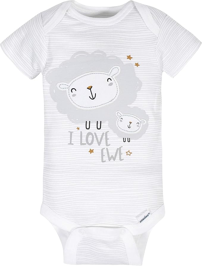 Gerber Unisex-Baby 8-pack Short Sleeve Onesies Bodysuits