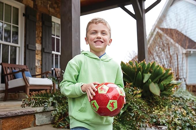 Crocodile Creek Soccer Ball - Inflatable Rubber Ball for Kids Ages 4 and Up - for Indoor and Outdoor Sports - PVC-Free