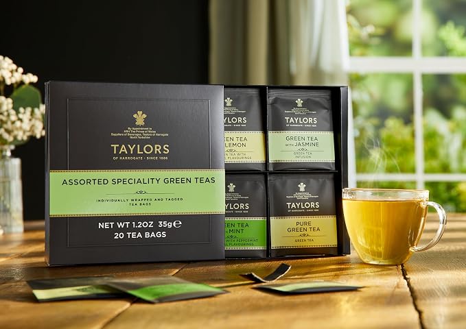 Taylors of Harrogate Assorted Green Teas, 20 Count (Pack of 2)