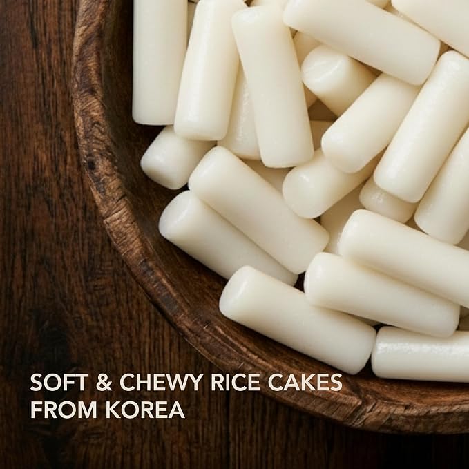 Gung Jeon Bang Korean Tteokbokki Rice Cake | Chewy Rice Cake for Tteokbokki | Vegan, Gluten-Free, Non-GMO | 21.16oz (3 x 7.05oz Bags) (Pack of 1)