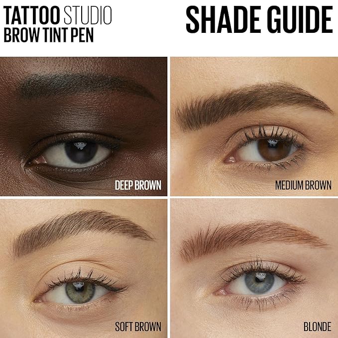 Maybelline New York TattooStudio Brow Tint Pen Makeup, Blonde, 0.037 fl. oz.