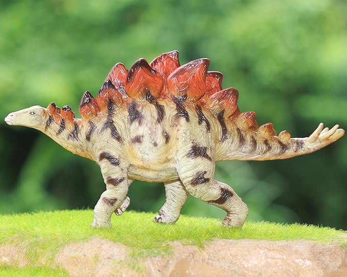 Gemini&Genius Stegosaurus Dinosaur Toy for Kids, Dinosaur Action Figure, Party Supplies, Dino Collection Toy, Play Display, Gift, Room Decoration for Kids and Dino Lovers