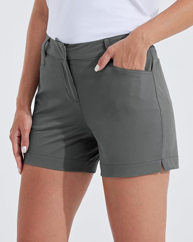 Willit Women's 4.5" Golf Shorts Quick Dry Outdoor Causal Shorts with Pockets Water Resistant