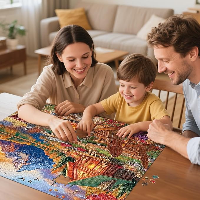 Sutinban Lake at Sunset Puzzles for Adults 1000 Pieces, Challenging Colorful Jigsaw Puzzles 1000 Pieces,Fall Nature Landscape Great Gift Decor Puzzles for Adults &Family &Friends