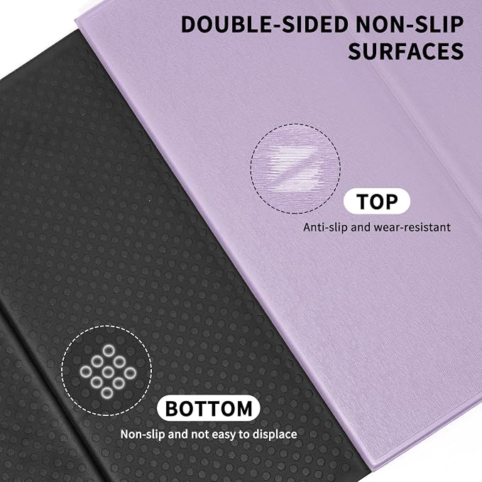 Foldable Extra Large Yoga Mat 74"×31.5", 8mm Double-Sided Non Slip Lightweight Fitness Mat for Adults & Kids, Portable for Home Studio & Travel