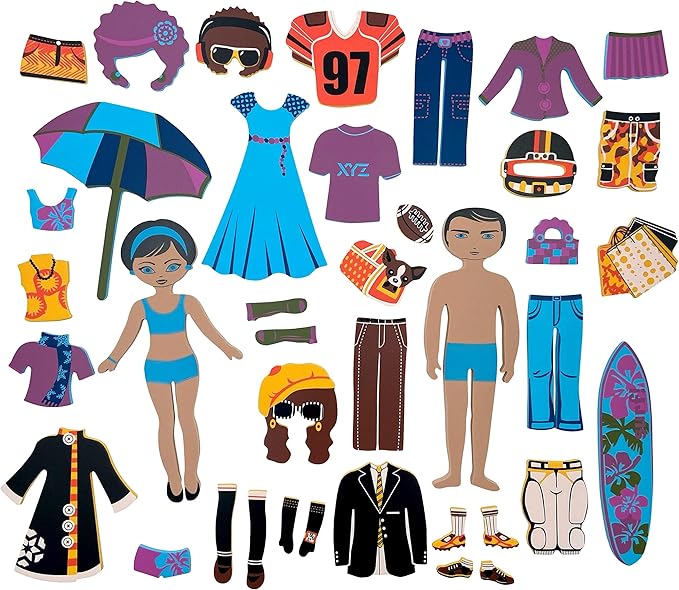 Edushape Magic Creations Foam Sticker Imaginative Bath Tub Activity Play Set, Fashion Theme