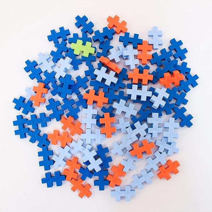 Plus Plus 3D Dinosaur Figure Building Block Set, 70 Mini Interlocking Puzzle Pieces, Fun Stem Toys for Kids - Triceratops Maker Tube