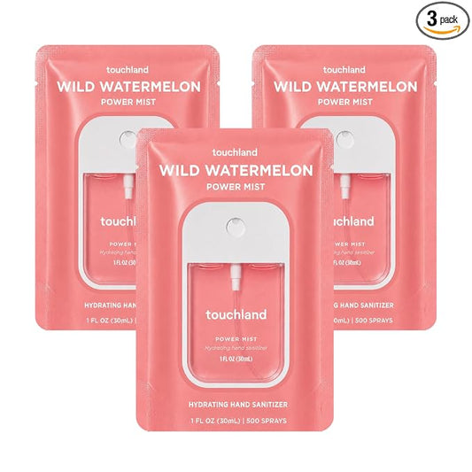 Touchland Hand Sanitizer Spray, Wild Watermelon Trio - 3 x 1 FL OZ