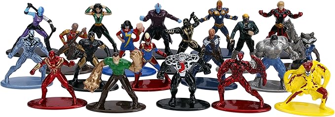 Marvel 1.65" Die-cast Metal Collectible Figures 20-Pack Wave 3, Toys for Kids and Adults