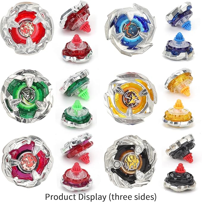 X Battling Top Gyro Toy Set, 12 Spinning Tops, 3 Launchers with Storage Box, Turbo Set Metal Fusion Game,Birthday Gift for Kids Children Boys Ages 6+
