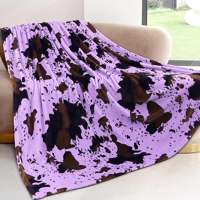 Fleece Purple Throw Blankets Soft Warm Cozy Lightweight Lavender Throw Blanket Girls Bed Couch Blanket All Season Purple Decor Gifts Stuff
