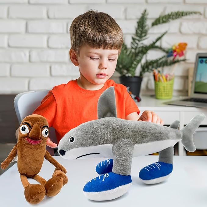 Plushies Set – 13" Tralala & 16" Tung Soft Stuffed Animal Pillows for Fans, Perfect for Kids' Bedroom Decor, Birthday for Boys & Girls Cute Halloween Plush Toy (Style 2+Tung)