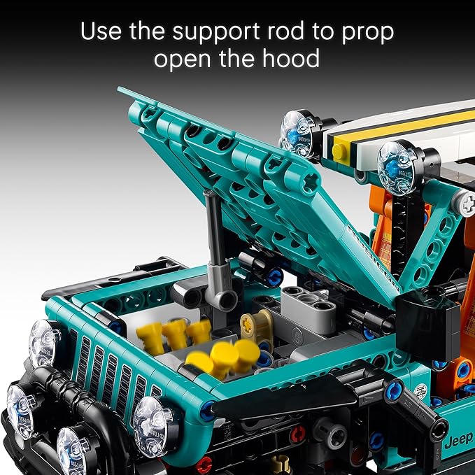 LEGO Technic Jeep Wrangler Rubicon SUV - Building Toy for Boys & Girls, Ages 10+ - Model Car Kit with Detailed Features - Display Set for Bedroom Decor - Gift for Birthdays - 42227
