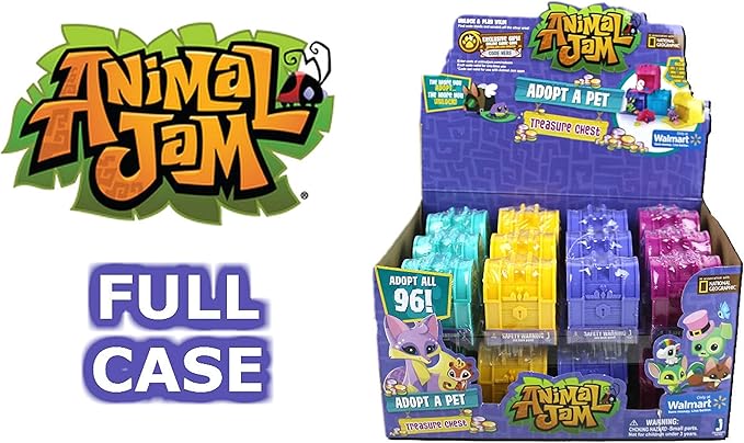 Animal Jam Adopt a Pet Treasure Chest Sealed Mystery Box of 24 Chests Game Code