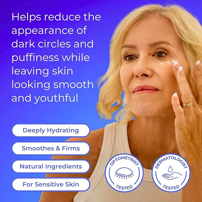 Blinkjoy Moisturizing Under Eye Cream – Soothing Eye Cream for Dry, Itchy & Sensitive Skin – Optometrist & Dermatologist Recommended, Fragrance- & Preservative-Free