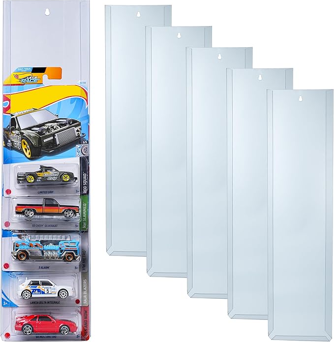 10 Pcs Diecast Display Case for Hot-Wheels Match-Box,Toy Car Storage Organizer,Compatible with Hot-Wheels Match-Box Packaged Cars,Packaged Cars Display Wall Mount (10psc)