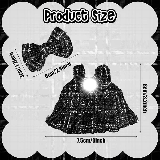 Clothes Fit for 17CM Doll, Fashion Doll Clothes Outfit Set Cute Theme Designer Toys Dress Accessories for Collector Fans Display (C Black Dress)