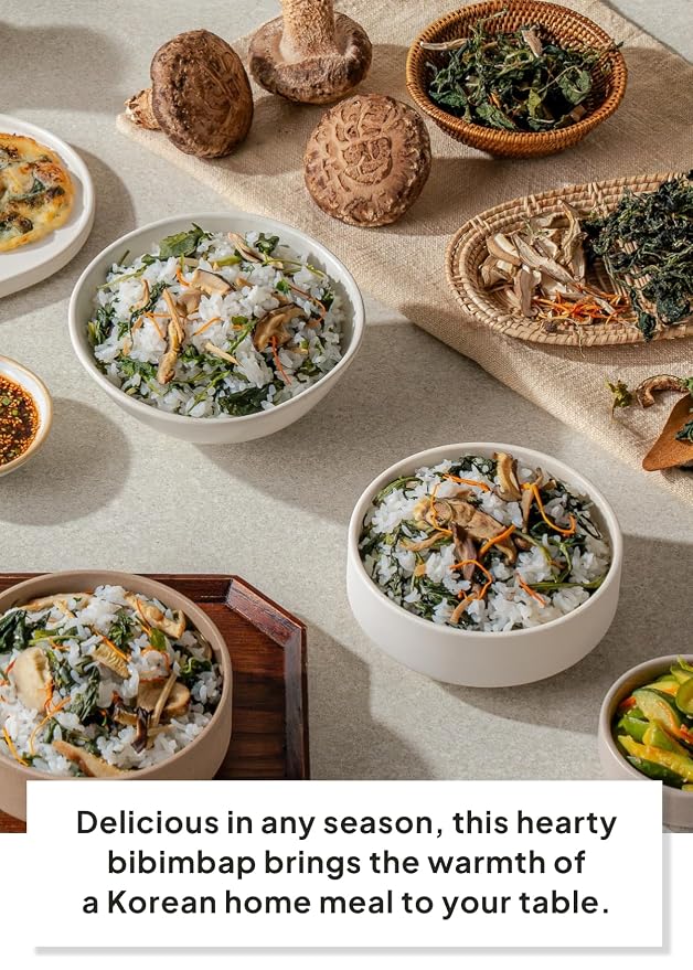 Korean Food Gondre Bibimbap Kit, Dried Thistle & Vegetable, Vegan, 3 Pack | Dried Korean thistle and vegetable blend for preparing traditional bibimbap rice dishes