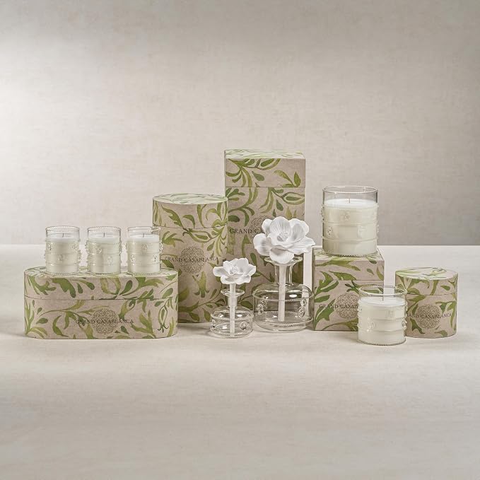 Zodax Grand Casablanca Glass Jar Scented Candle for Home Decor - Single-Wick Candle Ideal for Kitchen and Bathroom - Makes a Great Gift for Women and Men - Lily of The Valley - 6.5 Oz.