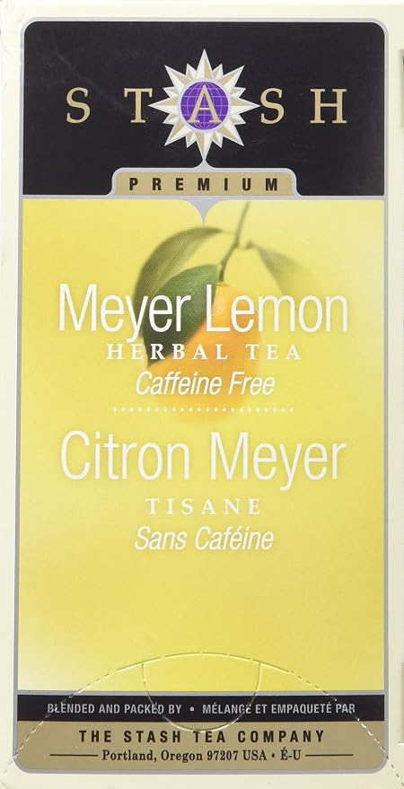 Stash Tea Meyer Lemon Herbal Tea 20 Count (Pack of 2)
