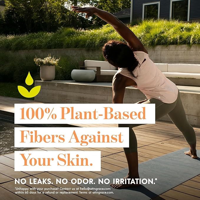 Attn: Grace Ultimate Incontinence Pads for Women, 4-Pack (112 Pads Total / 28 per Pack) - Plant-Based, High Absorbency, Breathable - Overnight Pads for Heavy Bladder Leaks & Sensitive Skin