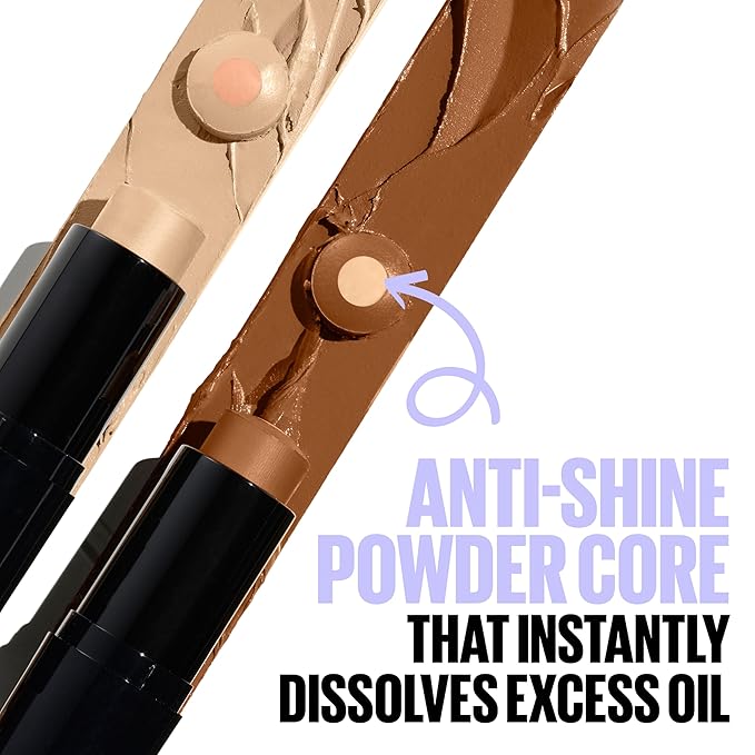 Maybelline Fit Me Shine-Free + Balance Foundation Stick, Multi-Use Face Makeup and Contour Stick For Natural, Matte Coverage, Ivory, 1 Count